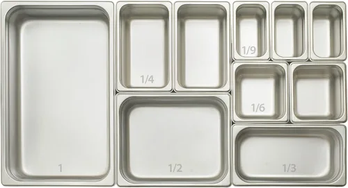 Vista 4 de Winco Bandeja de vapor antiatascos, 1/6 x 2 1/2 pulgadas, peso estándar, acero inoxidable
