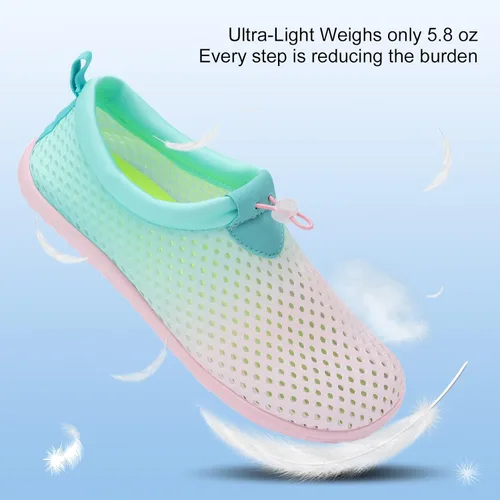 Vista 3 de XIHALOOK Zapatos de agua para mujeres y hombres de secado rápido con cordón para playa, natación, piscina, surf, deportes acuáticos