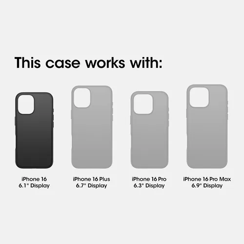 Vista 2 de OtterBox - Funda Symmetry Series Soft Touch con MagSafe para iPhone 16 - Echo oscuro 3X Military Drop Protection - Slim - Pocket-Friendly - Raised