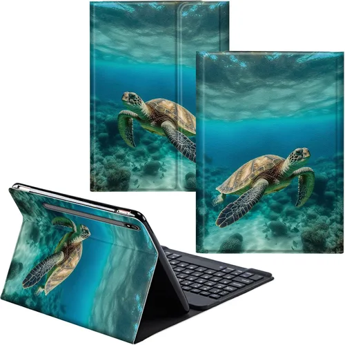 Vista 66 de Funda para Samsung Galaxy Tab S6 Lite 2022/2020 Teclado inalámbrico desmontable y cubierta de soporte de piel sintética Funda protectora
