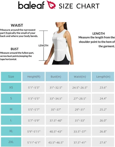 Vista 7 de BALEAF Camiseta sin mangas de entrenamiento para mujer, atlética, tenis, ejercicio, correr, con abertura lateral
