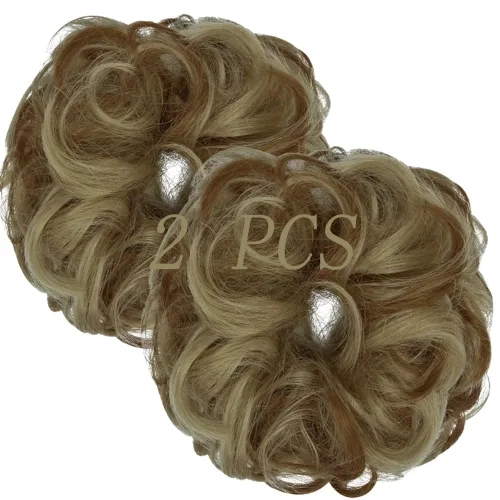 Vista 8 de OMGREAT Extensiones de cabello de moño desordenado, rizado, ondulado, recogido, sintético, para coleta, accesorios para el cabello para mujeres