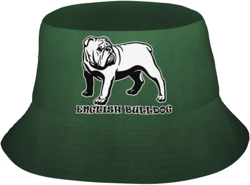 Vista 2 de Sombreros de pescador Bulldog Inglés para mujeres y hombres, cómodo sombrero de sol para vacaciones de verano, viajes a la playa al aire libre