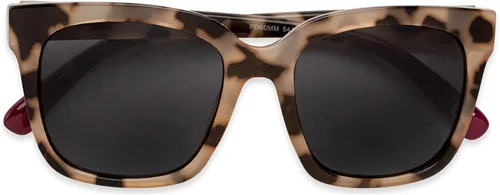 Vista 5 de Sofia Vergara x Foster Grant Gafas de sol Sierra SunReaders Square Reader para mujer, Berry Tortoise, 2.126 in + 2, Tortuga Berry