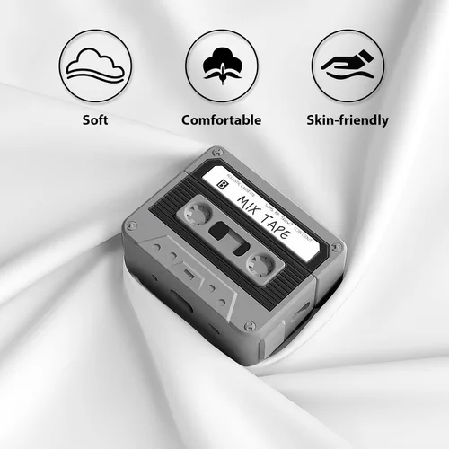 Vista 5 de Estuche para AirPods Pro 2, KOREDA Divertido Diseño de Cinta de Casete para AirPods Pro 2ª Generación/1ª Generación (2023/2022/2019), Linda Funda
