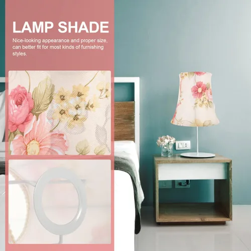 Vista 4 de Baluue Lámpara de mesa de tela cubierta de luz para lámpara de escritorio E27 reemplazo de piso de cabecera 5.90 pulgadas diseño simple fácil