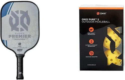 Vista 9 de Onix Evoke Premier - Paleta de pickleball aprobada por USAPA - Raquetas de pickleball rojas y azules - Opciones de peso y color disponibles