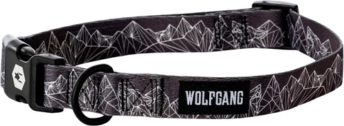 Vista 28 de Wolfgang - Collar de perro resistente y ajustable con hebilla de nailon de liberación rápida para caminar y entrenar, estampado BrookTrout, talla S