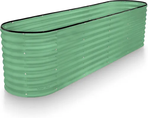 Vista 14 de Plant & Plot Camas de jardín elevadas galvanizadas para exteriores/ Jardinera elevada de 4 x 2 x 2 pies para jardinería, verduras, flores, caja