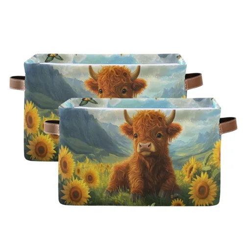 Vista 21 de Emelivor ABC - Contenedor de almacenamiento plegable con asa rectangular impermeable ABC Dinosaurios cesta para almacenamiento cubo organizador