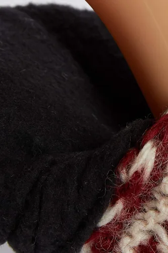 Vista 3 de Tibetan Socks Pantuflas tipo botín con forro polar de lana tejida a mano