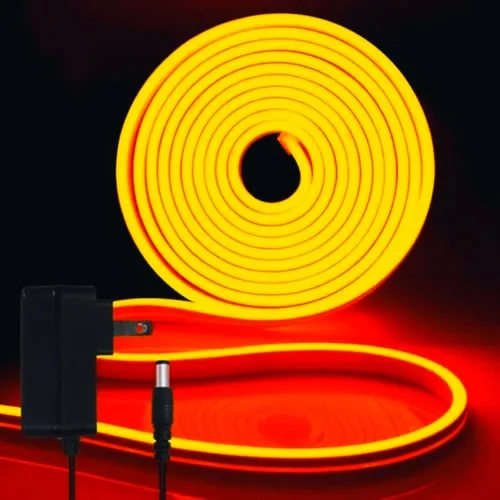 Vista 15 de iNextStation Blue LED Light Strip, 16.4ft/5m 12V Silicone Flexible Neon Rope Lights, IP65 Waterproof Cuttable LED Strip Lights for Gaming Room