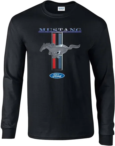Vista 12 de Ford Mustang Pony & Stripes Ford Motors Car Truck Camiseta de manga larga para hombre, rendimiento de carreras, auto clásico muscular