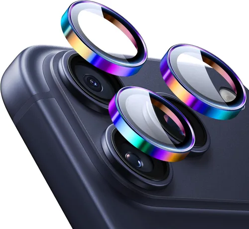 Vista 11 de ESR Protector de lente de cámara para iPhone 15 Pro Max/15 Pro/14 Pro Max/14 Pro, protector de lente individual HD ultra resistente, vidrio templado