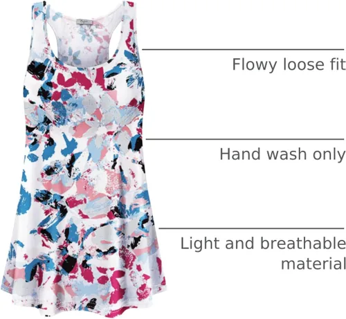 Vista 31 de Cestyle - Camiseta sin mangas para mujer, cuello redondo, corte holgado, para entrenamiento