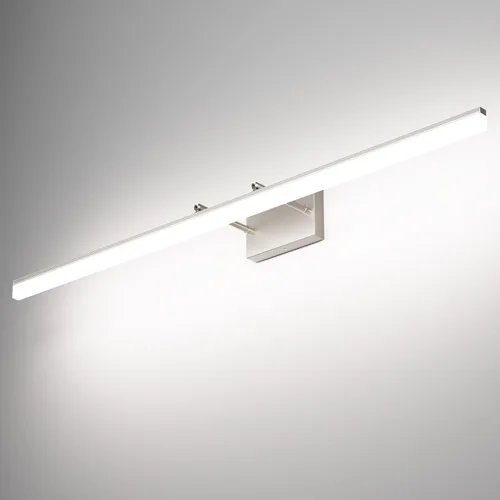 Vista 23 de Aipsun Luces LED de tocador de 15.7 pulgadas ajustables para baño, lámpara de pared para baño, accesorio de iluminación sobre espejo cromado moderno
