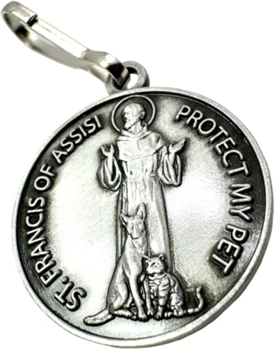 Vista 3 de Westmon Works Medalla de perro de San Francisco para collar con tarjeta santa de oración