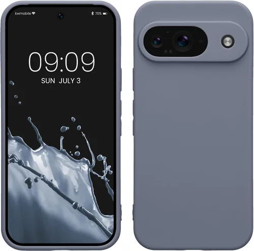Vista 31 de kwmobile Funda compatible con Google Pixel 9 - Funda protectora delgada de TPU para teléfono - Acabado mate suave - Piedra antigua