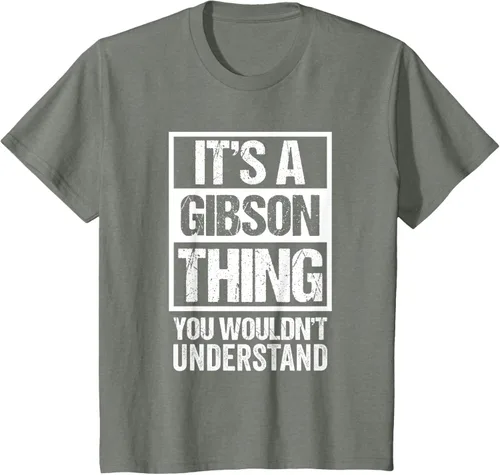 Vista 111 de It's A Gibson Thing You would Not Understand - Camiseta con nombre familiar, Negro, S