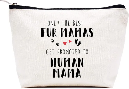 Vista 33 de LIBIHUA Bolsa de maquillaje para mujer, bolsa de cosméticos regalos para ella, bolsa de viaje femenina, Beige, 1 en mi era de Lacrosse Mom