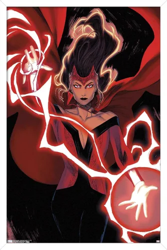 Vista 14 de Trends International Marvel Comics - Póster de pared de Bruja Escarlata #2 de Bruja Escarlata, 14.725 x 22.375 pulgadas, versión enmarcada de madera