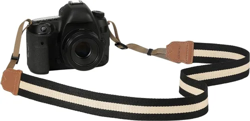 Vista 10 de MoKo Correa para cámara, correa de cámara tejida de algodón, correa universal ajustable para cuello y hombro para videocámara, binoculares y cámaras