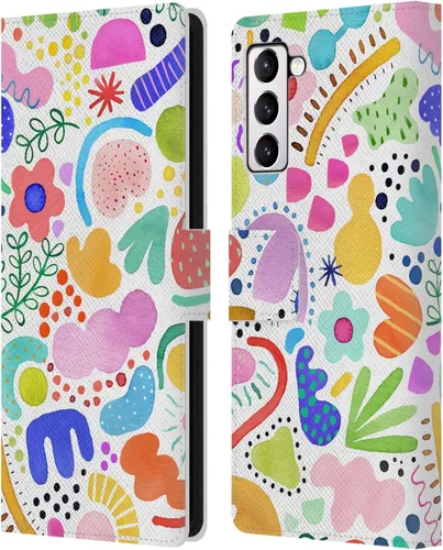 Vista 20 de Head Case Designs Officially Licensed Ninola Brushstrokes Black Summer Patterns Leather Wallet Case Compatible with Samsung Galaxy A07 4G
