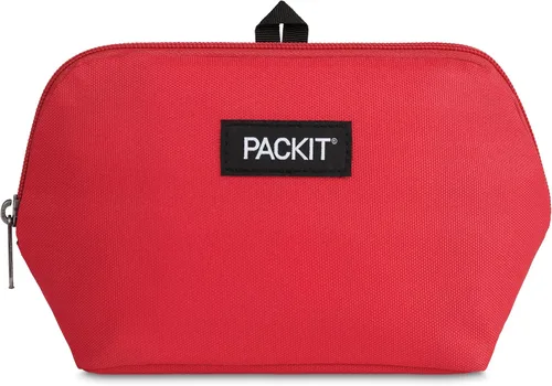 Vista 8 de PackIt Bolsa de aperitivos congelable, negra, fabricada con tecnología EcoFreeze plegable, reutilizable, cierre de cremallera que se bloquea en aire