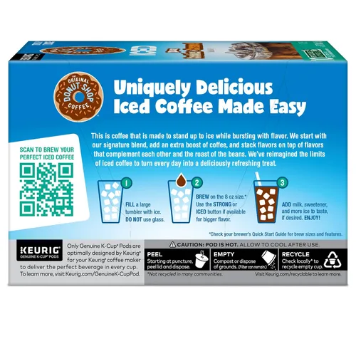 Vista 18 de The Original Donut Shop ICED Duos Cookies + Caramel Coffee, Keurig Cápsulas K-Cup de una sola porción, 60 unidades (6 paquetes de 10)