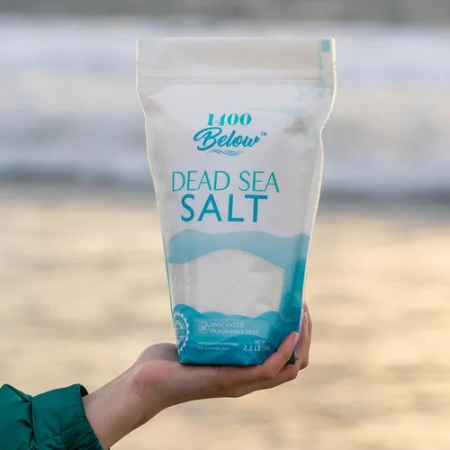 Vista 7 de 2.2 libras de sal del mar muerto, grano fino, baño de pies y spa, exfoliante corporal, 100% puro y rico en minerales, alivia los músculos doloridos
