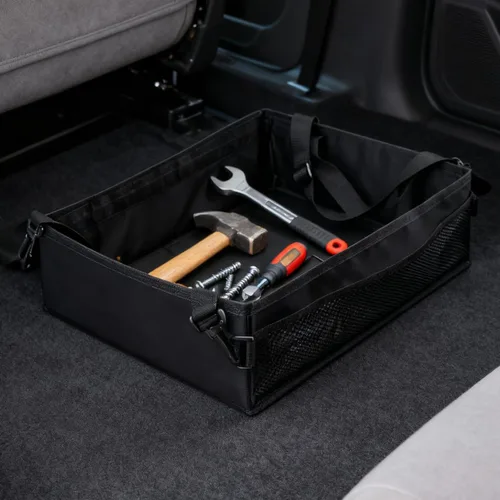 Vista 7 de HAKZEON ZEONHAK - Caja organizadora de almacenamiento para debajo del asiento, bolsa de herramientas plegable para debajo del asiento, organizador
