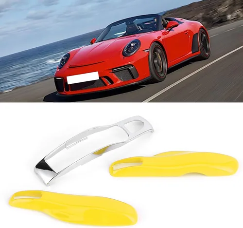 Vista 3 de Fydun Funda protectora para llavero, 3 piezas, funda protectora para llavero remoto (amarillo+plata)