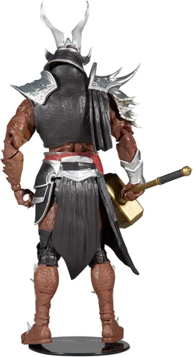 Vista 3 de McFarlane Toys Mortal Kombat Shao Kahn (Platinum Kahn) Figura de acción de 7 pulgadas con accesorios