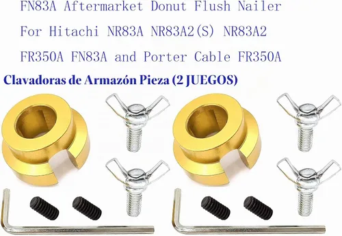 Vista 2 de (2 juegos) FN83A posventa Donut Flush Nailer para Hitachi NR83A