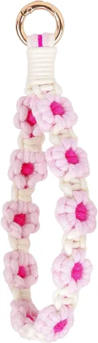 Vista 126 de Llavero de macramé bohemio con tejido exquisito llavero hecho a mano para mujer