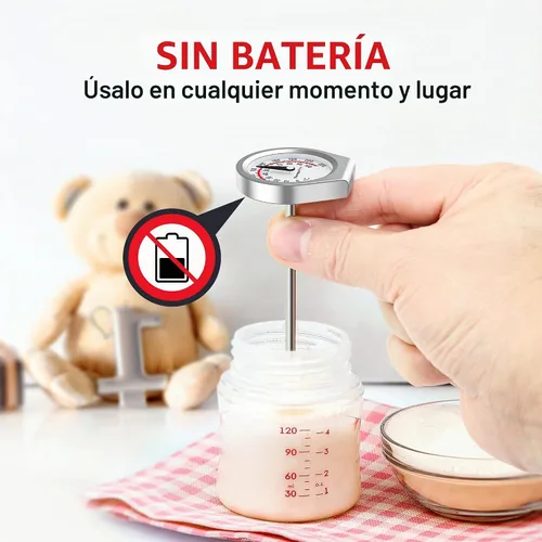Vista 2 de ThermoPro Dial - Termómetro de carne de lectura instantánea para cocinar, termómetro de alimentos a la parrilla con lente de vidrio, termómetro