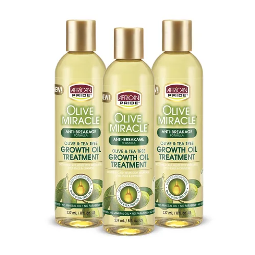 Vista 10 de African Pride, aceite de oliva para crecimiento milagroso, 8 onzas líquidas