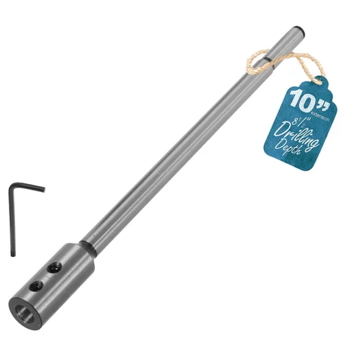 Vista 8 de Fulton Extensión de Broca Forstner de 6" – Extensión de Broca de Acero Resistente de 3/8", Añade Profundidad de Perforación de 5-5/8" a las Brocas