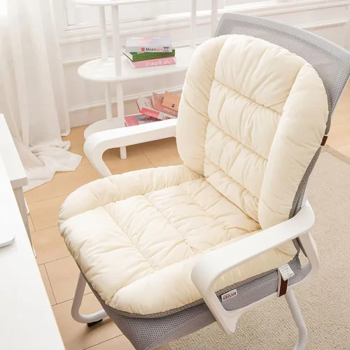 Vista 15 de Cojín para Silla de Oficina con Asiento Suave, Funda Desmontable, Soporte Lumbar, para Silla Mecedora, 90x50cm