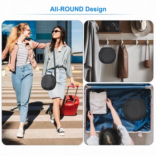Vista 6 de HUIJUTCHEN Hard Carrying Case for MetaOculus Quest 3 VR Gaming Headset & Touch Controllers, Waterproof Portable Travel Storage Bag with Shoulder