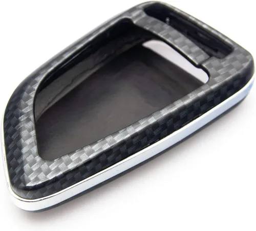 Vista 3 de x xotic tech Carcasa para llavero con patrón de fibra de carbono, color negro brillante, compatible con BMW 1 2 5 7 M Series X1 X3 X4 X5 X6 X7 Z4 M3
