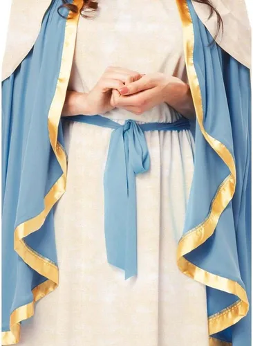 Vista 2 de Disfraz de Virgen María para adultos, Natural, turquesa