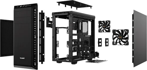 Vista 4 de be quiet! Pure Base 600 ATX Mid Tower Caja de PC 2 Ventiladores Pure Wings Preinstalados Negro BG021