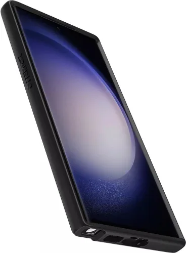 Vista 2 de OtterBox Galaxy S23 Ultra (solamente) - Funda de la serie Symmetry - Embalaje no minorista (negro)