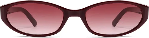 Vista 4 de Gafas de sol ovaladas retro para mujeres y hombres Y2k estrecha ojo de gato Sunnies Skinny Shades AR82299