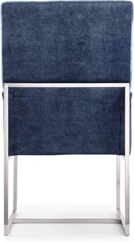Vista 10 de Manhattan Comfort Element Mid Century - Silla de comedor tapizada moderna, juego de 6, color azul
