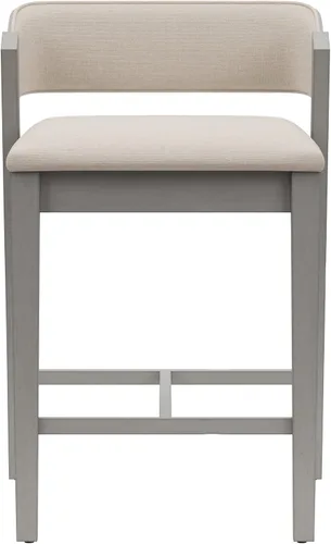 Vista 10 de Hillsdale Taburete de madera Dresden, color gris envejecido