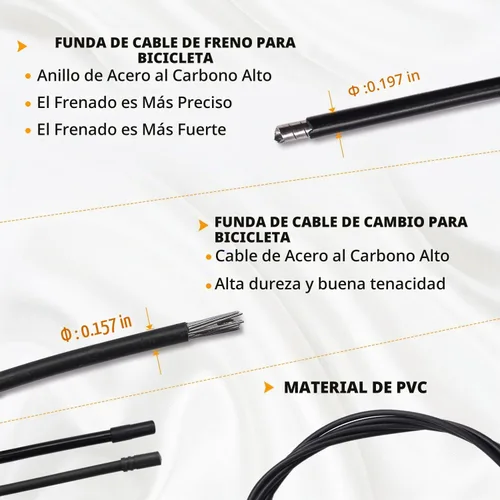 Vista 5 de mankk Cortador universal de cable de bicicleta, cable de freno de bicicleta y cable de cambio, cable de cambio de bicicleta y kit de carcasa