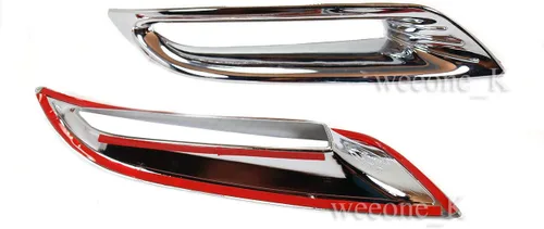 Vista 2 de K1AutoParts cromo debajo de la lámpara trasera reflector cubierta TRIM para Toyota Fortuner 2012 2013 2014