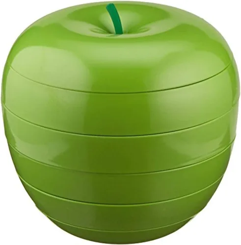 Vista 2 de 6900Green Uniware - Juego de platos de melamina en forma de manzana (6 capas)